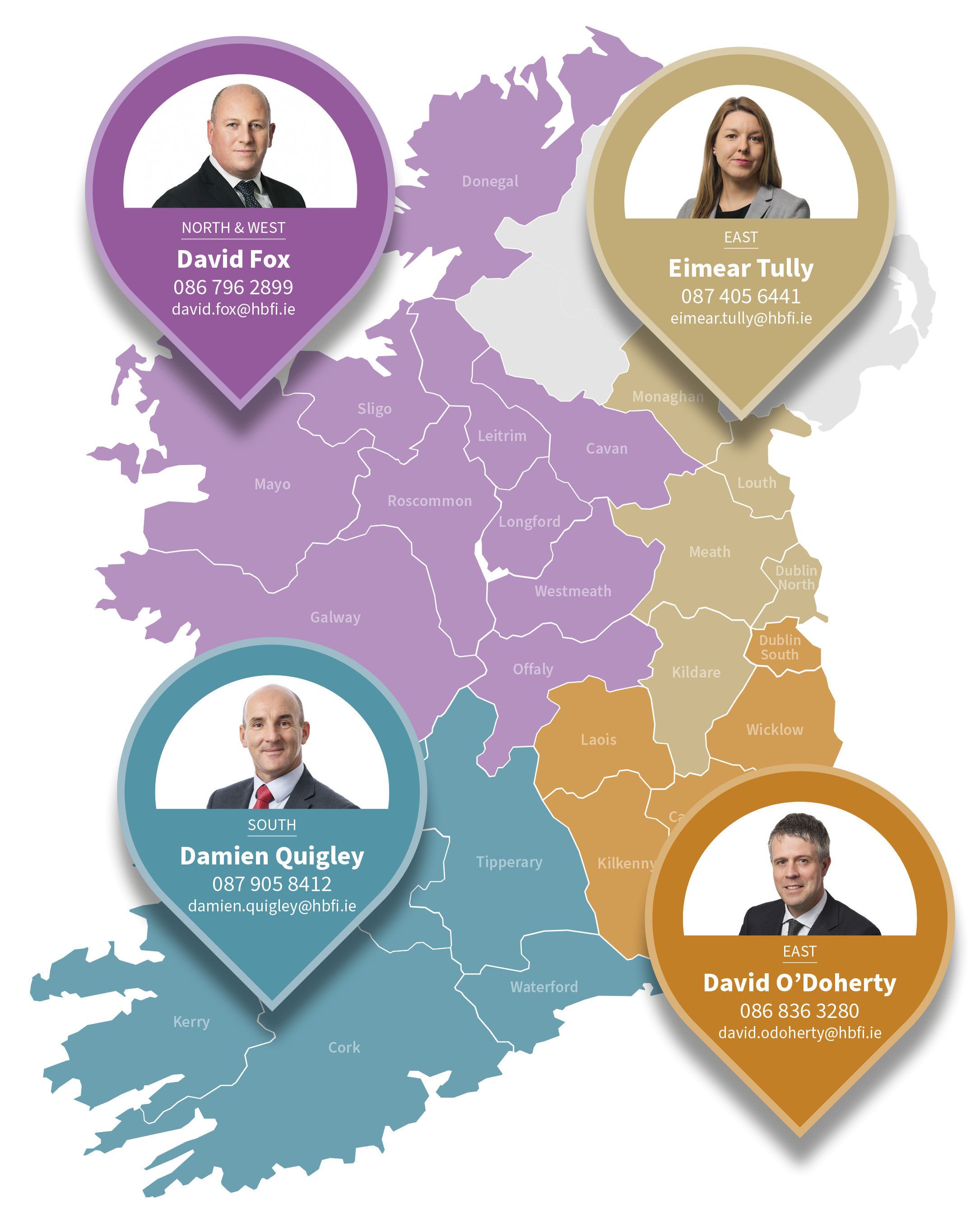 HBFI Business Development Team Map